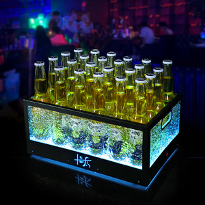 Cubo de hielo iluminado con LED, rectangular, capacidad de 12L, para fiestas, cerveza, champán, KTV, bar, bañera para bebidas - Product Image 2
