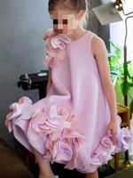 Robe à plumes pour bébé fille, printemps et automne, robe de banquet pour enfants, vêtements pour enfants tendance