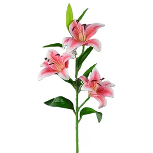 Lily Artificial Real Touch Lily Easter FlowersLily para casamento Home Party Páscoa Decoração