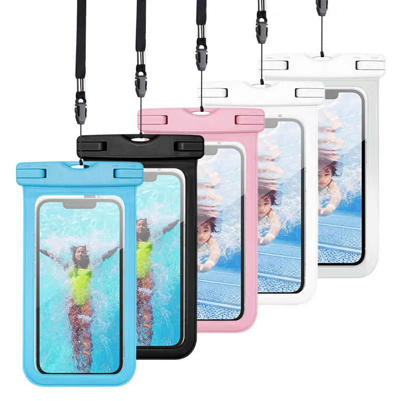 Free sample custom LOGO waterproof phone case bag PVC smartphone phone case waterproof phone case bag