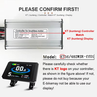 KT LCD8H Kit de conversion de vélo électrique à 5 broches pour vélos électriques Kit de conversion coloré 24V/36V/48V/60V/72V avec USB pour courant continu