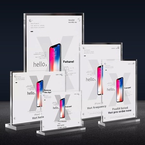 <span class=keywords><strong>Support</strong></span> d'affichage publicitaire sur table, format A5 A6, forme en T, acrylique transparent poli, 1,5 m, <span class=keywords><strong>support</strong></span> magnétique puissant pour panneau - Product Image 4