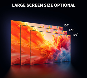 [New Frame Structure] Wupro 120 Inch Lenticular CBSP CLR <b>Projection</b> <b>Screen</b> 16:9 Soft PET Crystal Home Gallery Evo-CBSP-120" Lent - Product Image 3