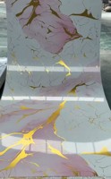 Panneau Mural Marbre 3D Vinyle Adhésif Luxe, Autocollant de Plafond Décoration Maison Mousse, Rouleau de Papier Peint Vinyle Autocollant Effet Marbre