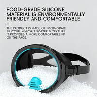 Masque de plongée ovale sans cadre en silicone ZMZ DIVE M610 avec logo personnalisé, à lentille unique, large champ de vision, pour la plongée avec tuba