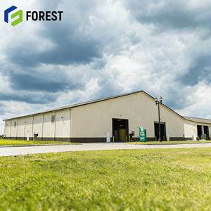 Bâtiment préfabriqué en structure métallique, entrepôt industriel en acier avec système de charpente portique, résistance au vent 0,5 kN/m² - Product Image 2