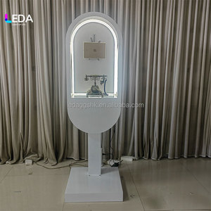 LEDA Modern White Telephone Booth SMOOTH Events Metal <b>Frame</b> Wedding Decoration Party <b>Backdrop</b> Photo Telephone - Product Image 2