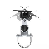 Support de moniteur simple en aluminium réglable, pliable, avec rotation à 360 degrés et fixation par pince de bureau