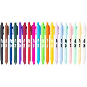 Stylos à bille multicolores 1,00 mm personnalisables avec logo, cadeau d'affaires, design en plastique avec revêtement en caoutchouc – Vente chaude - Product Image 1