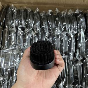Custom LOGO Black Wooden Handle <b>Beard</b> Cleaning Brush Mustache Grooming Brush for Men - Product Image 4