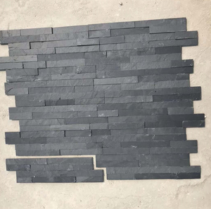 Black Quartzite Modern Split Villa Exterior Wall Cladding <strong>Slate</strong> 60x15x1-2cm Durable Eco-Friendly Antacid 5 Year Warranty - Product Image 3
