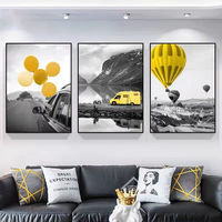 Art mural géométrique en fer et aluminium noir et or, design à trois panneaux pour salon, bureau, hôtel, intérieurs Art Déco