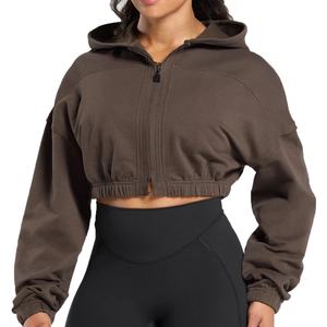 Sweat-shirt à capuche zippé à manches longues pour filles, tendance printemps, automne et hiver, veste épaisse, sweat-shirts pour femmes - Product Image 1