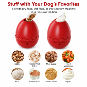 Jouet à mâcher pour chien en TPR durable, forme œuf mystérieux, nettoyage des dents, distributeur lent, enrichissement longue durée pour Pitbulls - <span class=keywords><strong>Prix</strong></span> usine - Product Image 3