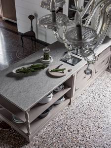 Mueble de Cocina Moderno y Minimalista con Estructura de Madera Contrachapada y Tablero de Melamina, Resistente al Agua, con Detalles en Granito y Mármol - Product Image 4