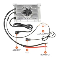 Chargeur de batterie étanche 2000W 12V 50a Accessoires Ip67 Bateau Planche de surf électrique Chargeur de batterie Li-ion