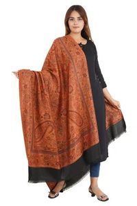 Elegant <b>Wedding</b> Wear Polyester Kashmiri <b>Shawl</b> Soft Smooth Fabric Long Fashion <b>Wrap</b> for Women with Classic Woven Design - Product Image 1
