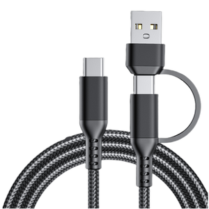 Nuevo Cable Adaptador 2 en 1 de Material Trenzado de Nailon Tipo <span class=keywords><strong>C</strong></span>, Cable de Carga Rápida, Tipo <span class=keywords><strong>C</strong></span>, 2 en 1, 3A, 60W, Tipo <span class=keywords><strong>C</strong></span>, para iPhone 15 - Product Image 5