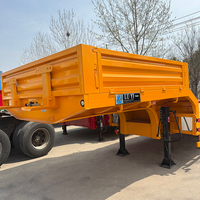 Semi-remorque à plateau bas extensible à 6 essieux avec suspension mécanique/pneumatique, capacité de transport jusqu'à 22 m pour équipements lourds