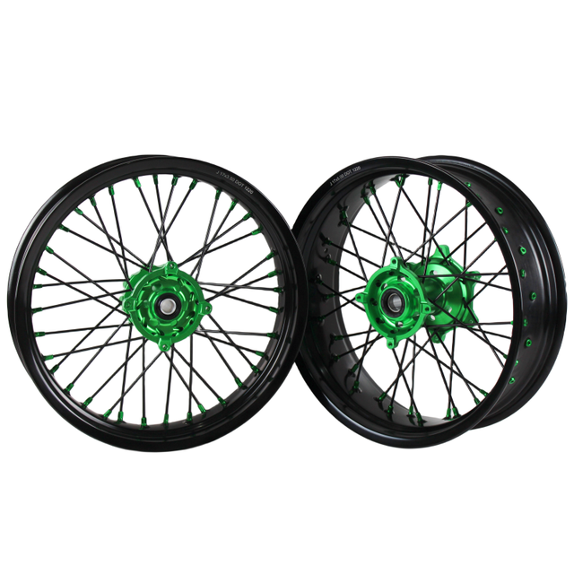 For Kawasaki Kx Klx 125 250 Wheel Rim CNC Wheel Hub 17 Inch Motorcycle Wheel Sets