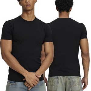 T-Shirt da Palestra per <span class=keywords><strong>Uomo</strong></span> in Misto Cotone con Logo Personalizzato, Vestibilità <span class=keywords><strong>Slim</strong></span>, Collo Tondo, Alta Qualità, Traspirante e Assorbente - Product Image 6