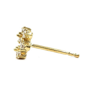 เครื่องประดับที่ยอดเยี่ยมคุณภาพสูง14K แข็งสีเหลืองทองวินเทจต่างหูเพชรธรรมชาติทำด้วยมือต่างหูสำหรับผู้หญิง - Product Image 3