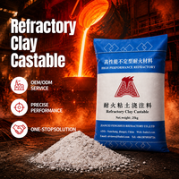 Argile réfractaire coulable OEM en sac, à séchage rapide et haute résistance, pour fonderie d'acier, four à verre, four à ciment et construction