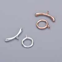 Fermoirs OT en argent sterling S925, connecteurs plaqués or 14 carats, fermoir à bascule pour collier et bracelet, accessoires pour la fabrication de bijoux