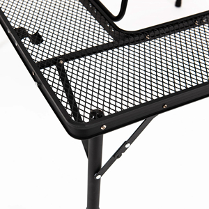 Mesa de Picnic cuadrada para exteriores, mesa de cartas para acampar, altura ajustable, portátil, ligera, asa de transporte para campamento - Product Image 2