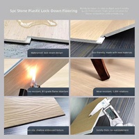 Plancher en vinyle SPC de luxe 4 mm, étanche, écologique, design 3D pour chambre, salon, villa, installation intérieure 5