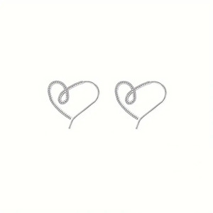 Orecchini a Cuore Irregolare per Donne, Gioielli Minimalisti di Design per Uso Quotidiano - Product Image 5