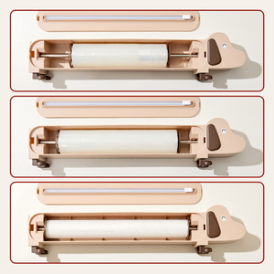 Support OEM Reusable Food Wrap Cutter <strong>Foil</strong> Wax Paper Organizer Plastic Wrap Divider <strong>Cling</strong> <strong>Film</strong> <strong>Dispenser</strong> with Cutter for Kitchen - Product Image 6