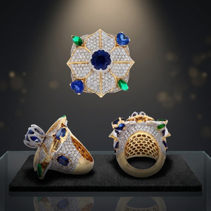 Bague personnalisée en or jaune 10K tendance, certifiée IGI, avec diamants naturels de 6,89 carats, 22,5 grammes, sertie à griffes, pour mariage et fêtes - Product Image 3