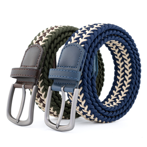 <span class=keywords><strong>Ceinture</strong></span> élastique tressée en cuir pour adulte, motif blé, en toile extensible tissée, <span class=keywords><strong>sans</strong></span> trous, pour jeans, décontractée, golf, sport - Product Image 1