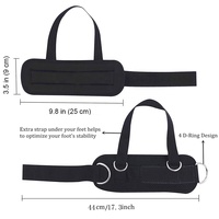 Sangles de cheville réglables en néoprène à double anneau en D pour exercices de fessiers et de kickback en salle de sport