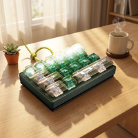 Clavier mécanique en plastique personnalisé pour enfants, jouet anti-stress lumineux à LED avec lumières courantes, son de clic ASMR, pour soulager le stress et presser au bout des doigts