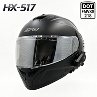 OEM Helm Modular Integral Hitam Bersertifikat DOT Dua Visor Penjualan Grosir Dapat Diperbarui Spoiler Belakang LED Bluetooth