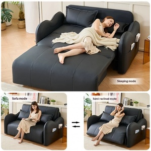 Cama Multifuncional Plegable de Metal con Control Remoto Inteligente, Estilo Crema para Apartamentos Pequeños, Doble Uso para Sala de Estar y Dormitorio, Modelo 520 - Product Image 3