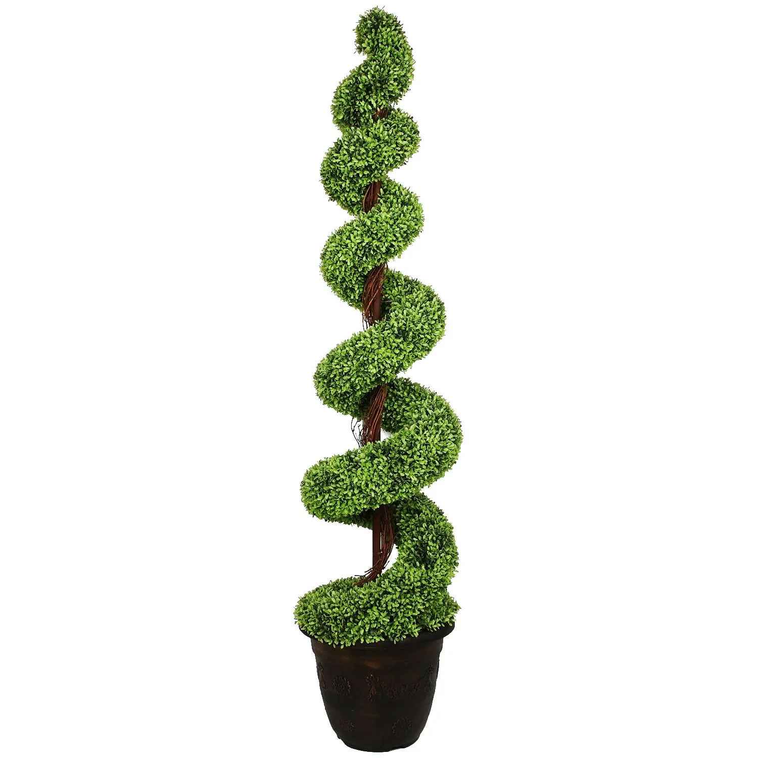 Decorative Indoor Outdoor Topiary Trees Boxwood Artificial Plants Spiral Faux Plants Potted Green Plant