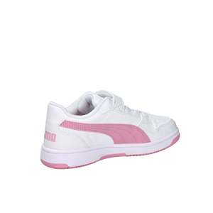 Sneakers Puma per Ragazze Bianche e Rosa con Chiusura in Velcro Scarpe Casual - Product Image 5