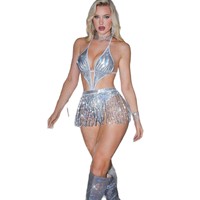Set Lingerie Seksi Menggoda dan Memikat, Bodysuit Mini Skirt, Teddy Satu Potong, Pakaian Tidur Dua Potong