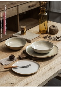 Platos <span class=keywords><strong>de</strong></span> Cerámica Nórdicos Retro con Esmalte Reactivo, Platos <span class=keywords><strong>de</strong></span> Servir <span class=keywords><strong>de</strong></span> <span class=keywords><strong>Gres</strong></span> al por Mayor para Hoteles y Restaurantes - Product Image 6