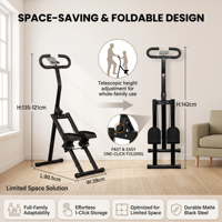 Appareil de fitness Climber Stepper pour un entraînement complet du corps avec inclinaison réglable, système de résistance par cordes et poulies
