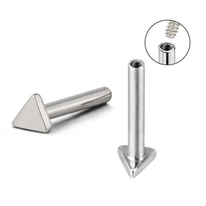 Gzn xuyên Titan threadless & đẩy Pin tam giác tim hoa labret bài - Product Image 5