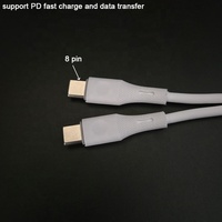 Nice Outlook y Fashion Style PD Carga Home Office Gel de sílice IOS USB Tipo C a cables de 8 pines