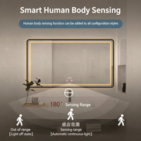Espejo de Baño LED Inteligente con Bluetooth, Resistente al Agua IP65, Luz Regulable Antivaho para Proyectos Hoteleros