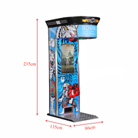 Machine d'arcade de boxe 3D à écran LCD 32 pouces, fonctionnant à pièces, pour test de force, pour centre de jeux