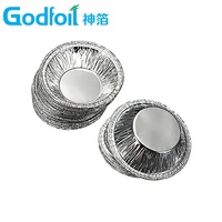 Mini moule à tartelettes jetable en aluminium de 50 mm, 0,7 oz, petit moule à tartelettes aux œufs en aluminium pour la boulangerie, la restauration, l'emballage individuel de desserts