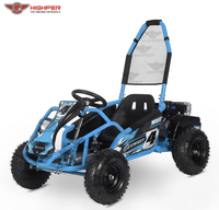 HighPer 98cc Kart de course électrique de haute qualité pour enfants Pédale 4 temps avec entraînement par chaîne de frein à disque Dune Buggy Style