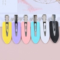 Pinces à cheveux acryliques en plastique polyvalentes simples et mignonnes à la mode couleurs pures pour fournitures de bricolage accessoires faits à la main